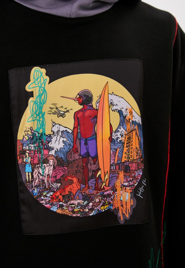 Artograph Худи - с картиной Глеба Солнцева "Серфгвардеец" с дополненной реальностью (доступно по QR коду). - фото 4