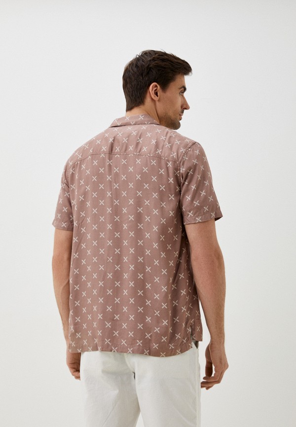 Рубашка Lyle & Scott Shuttle Print Revere Collar Shirt, цвет: бежевый ...