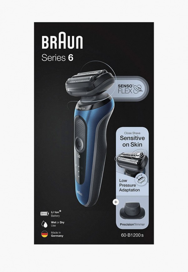 Электробритва Braun Series 6 61-B1200s Blue Wet&Dry + насадка триммер ...