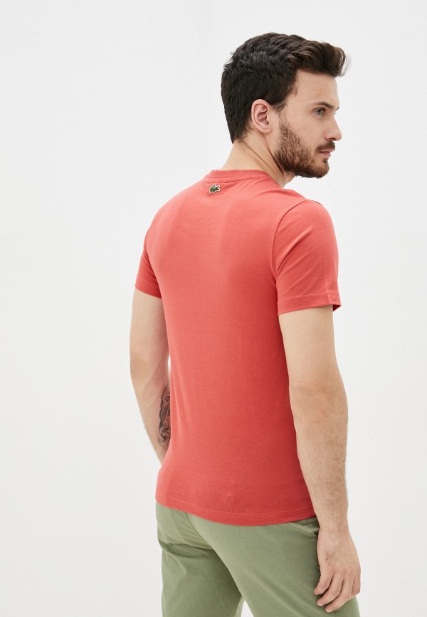 Футболка лакост мужская красная Classic Fit fr6