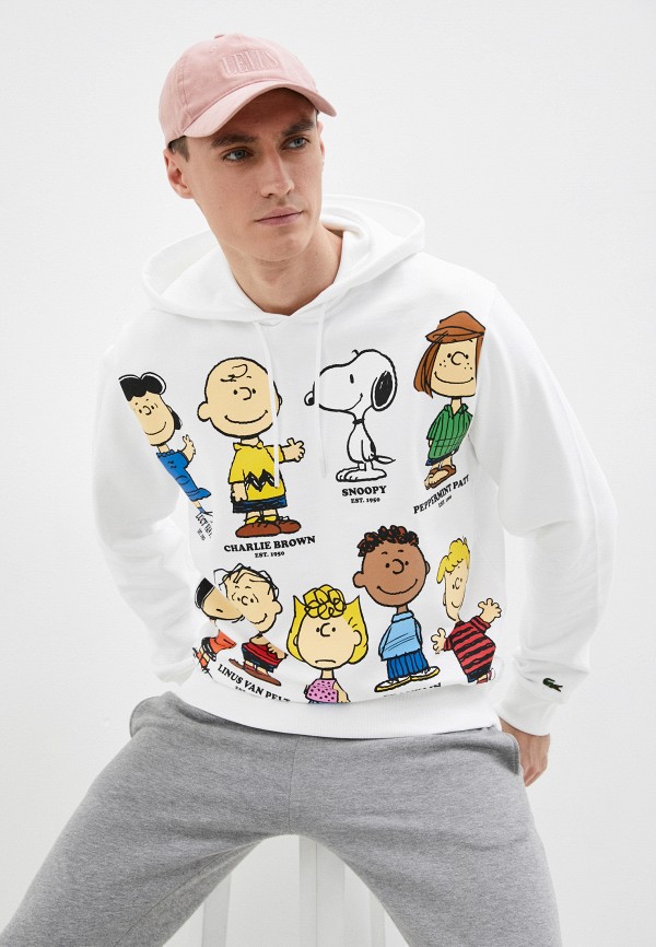 Худи Lacoste Lacoste x Peanuts, цвет белый, MP002XM1HVQZ — купить в