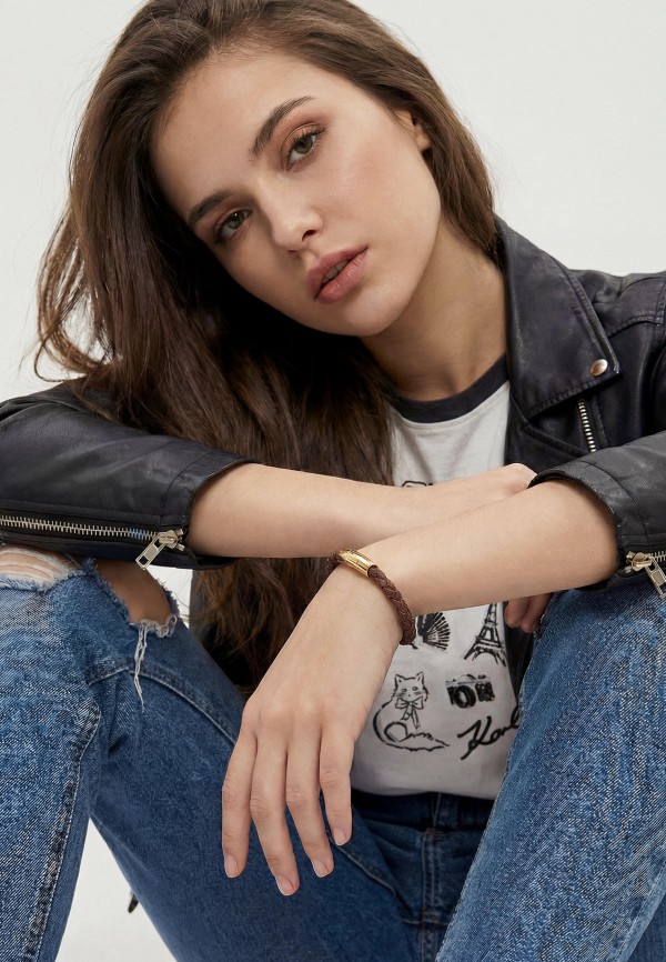 Diego Ferru Браслет - из плетеного кожаного шнура - фото 5