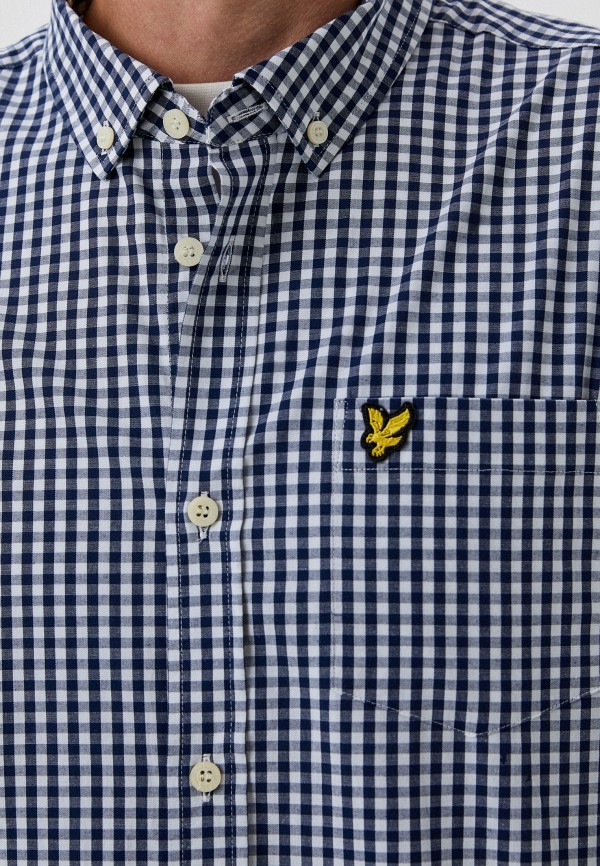 Рубашка Lyle & Scott Slim Fit Gingham Shirt, цвет: синий, MP002XM1I6XP ...