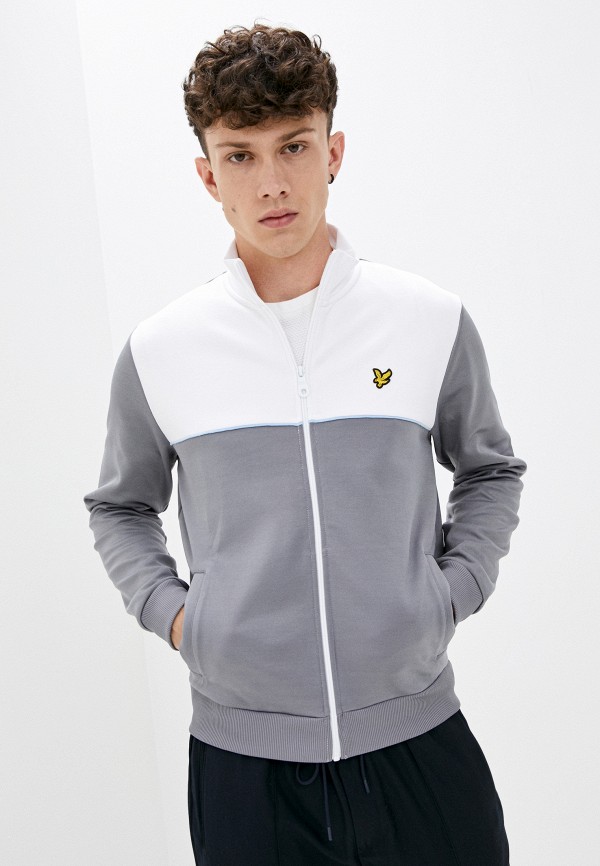 Олимпийка Lyle & Scott Yoke Stripe Funnel Neck, цвет: серый