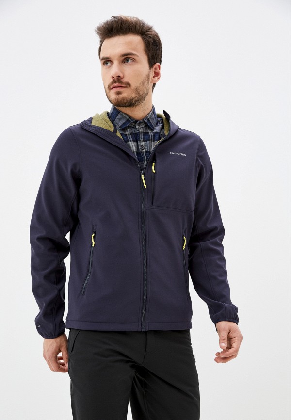 Куртка Craghoppers Baird Hooded Jkt Softshell, цвет: синий