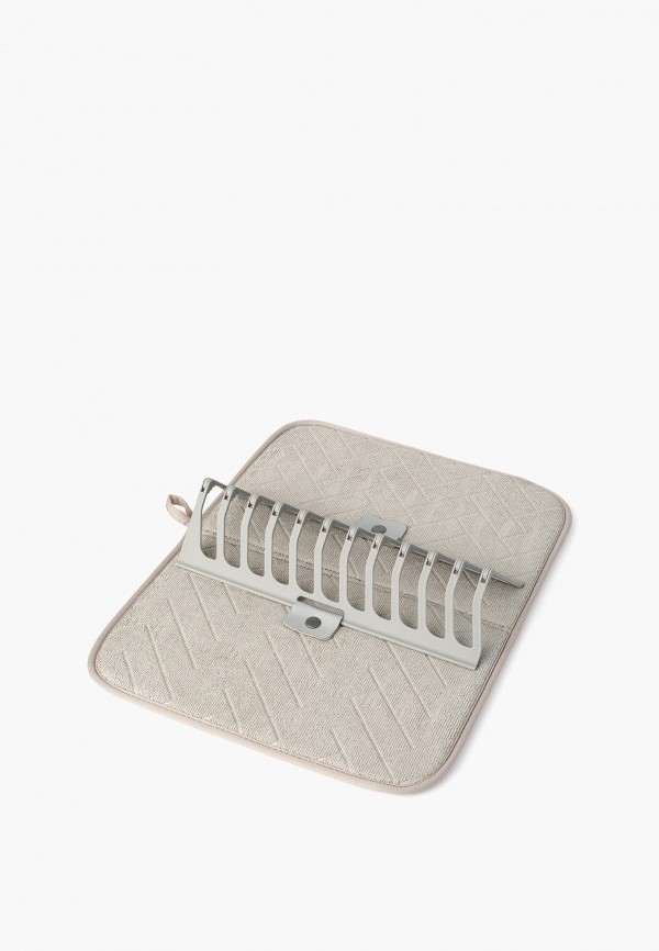 DeNastia Коврик для сушки посуды - с подставкой для тарелок, складной, 35,5х46 см - фото 1