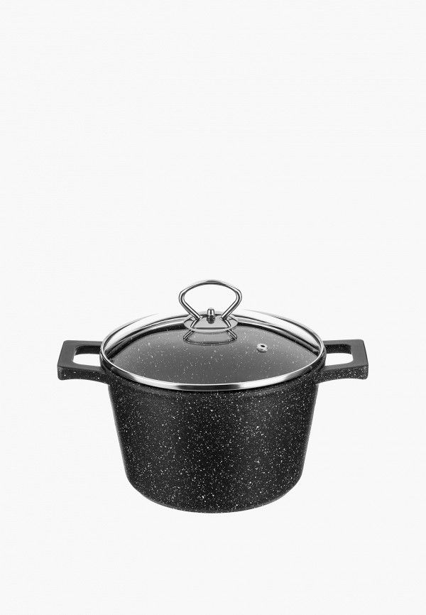 Elan Gallery Кастрюля и крышка - 3 л 28,5х21х20 см Гармония вкуса Черный мрамор - фото 1