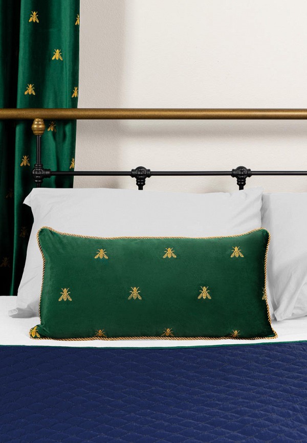 Moroshka Подушка декоративная - бархатная с вышивкой Zolotoy Roy 30х60 см - фото 3