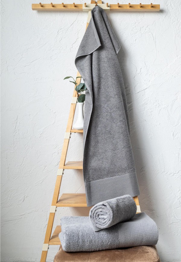 Bellehome Комплект полотенец - махровых Верона Графит 50х70 + 50х100 + 70х140 - фото 6