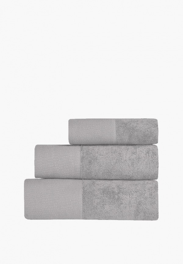 Bellehome Комплект полотенец - махровых Верона Графит 50х70 + 50х100 + 70х140 - фото 1