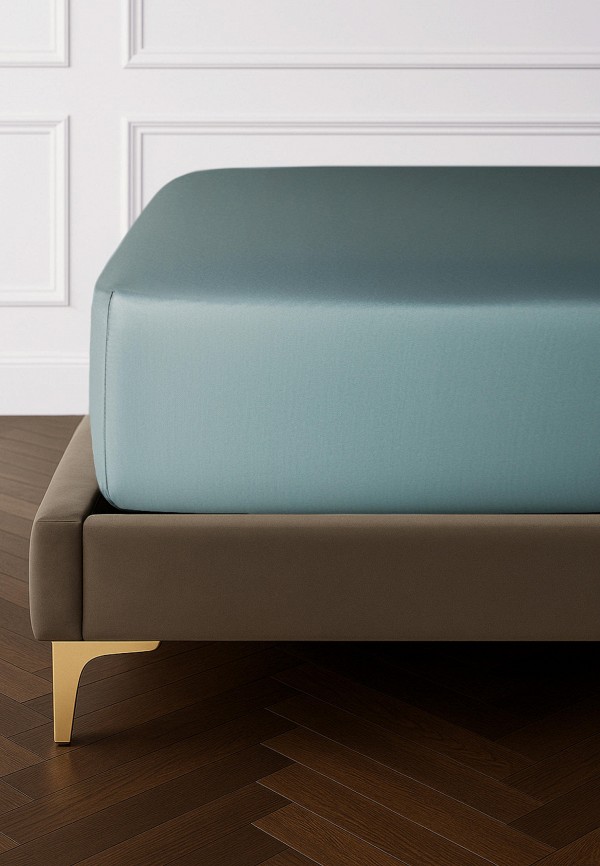 Bellehome Простыня Евро - Стефания Azure 200х200х30 сатин - фото 1