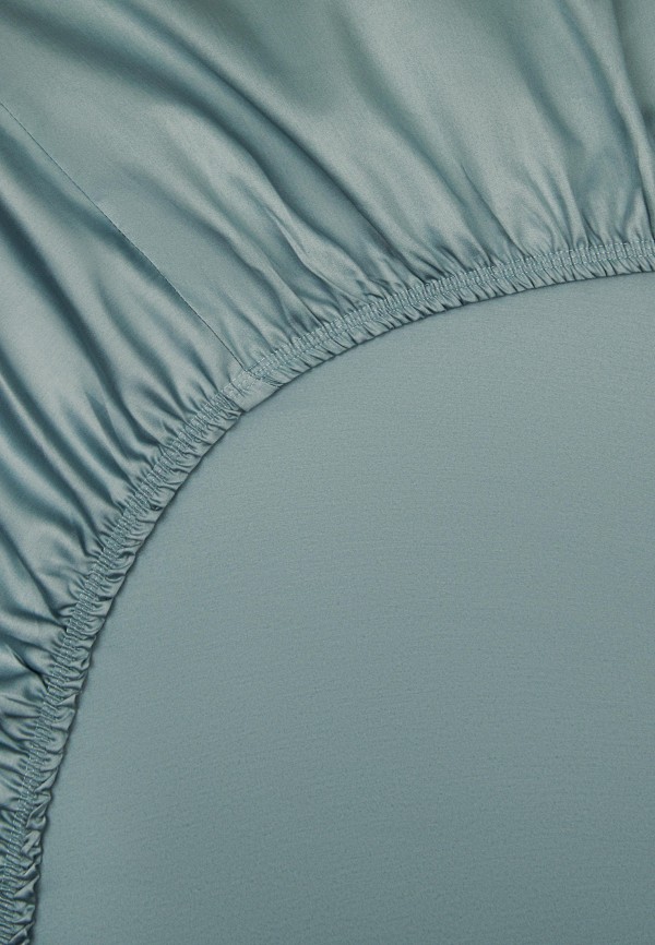 Bellehome Простыня Евро - Стефания Azure 200х200х30 сатин - фото 5