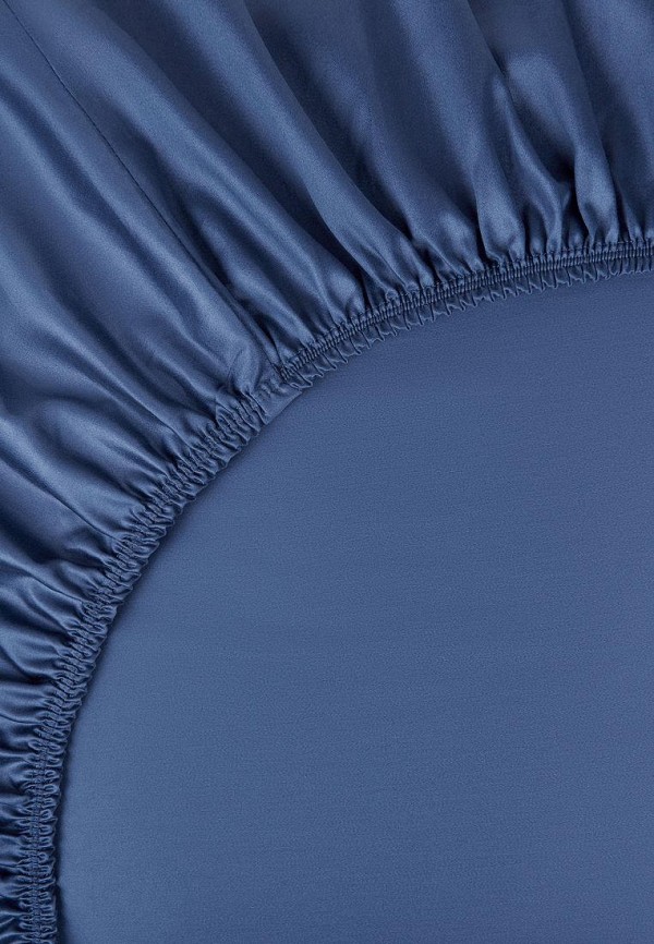 Bellehome Простыня 2-спальная - Винсент Navy 180х200х20 сатин - фото 3