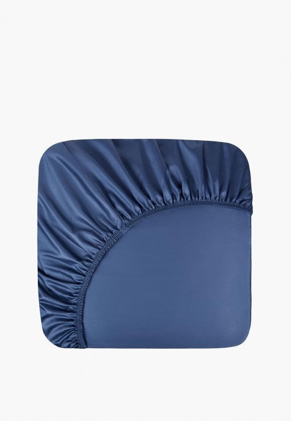 Bellehome Простыня 2-спальная - Винсент Navy 180х200х20 сатин - фото 1