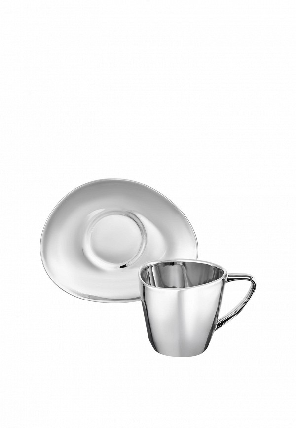 Elan Gallery Чашка с блюдцем - 200 мл Серебро - фото 4