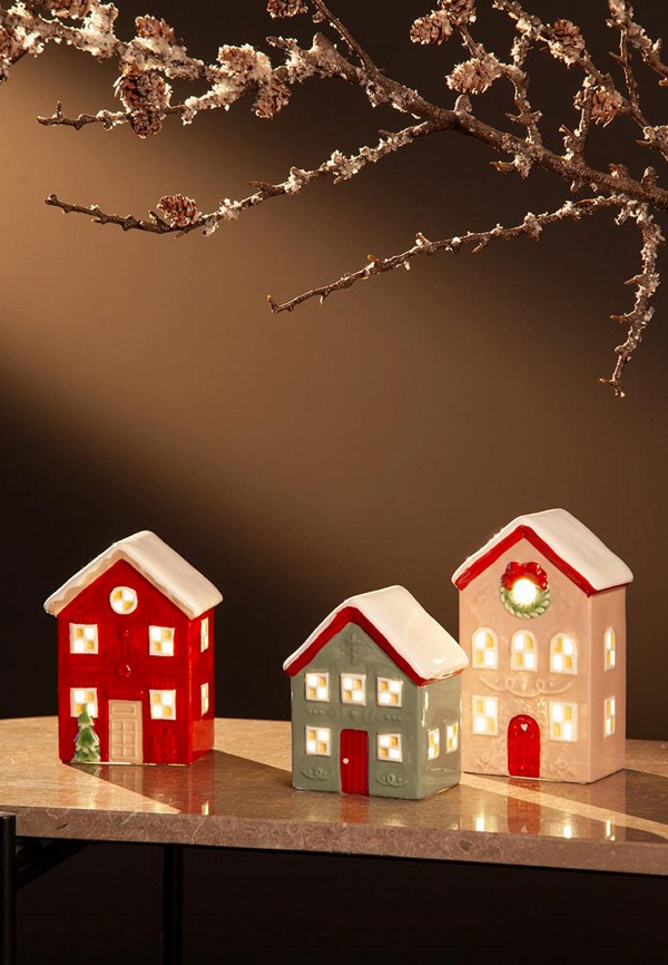 Tkano Фигурка декоративная - Новогодний домик с подсветкой Fensmark - фото 4