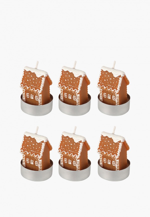 Tkano Набор свечей - новогодних Пряничный домик 6 шт - фото 1