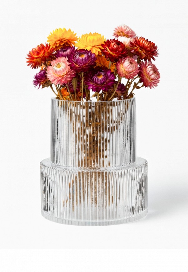 LightDelight Ваза - Ваза для цветов интерьерная Glass vase, прозрачная, 18 см - фото 1