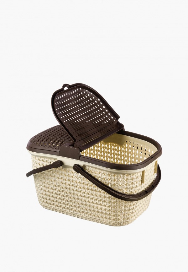 Elcasa Корзина - 25 л 46х35х27,5 см Паола, с 2-мя крышками - фото 4