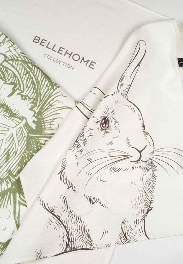 Bellehome Комплект кухонных полотенец - Rabbit 40х70 2 шт. хлопок/лен - фото 4