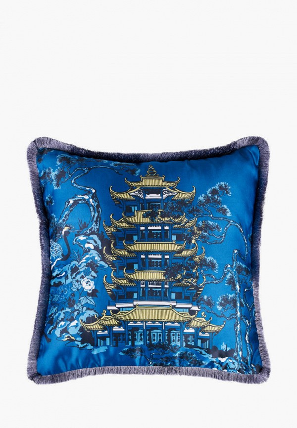 Moroshka Подушка декоративная - атласная с принтом и бахромой Kitayskaya 40х40 см - фото 1