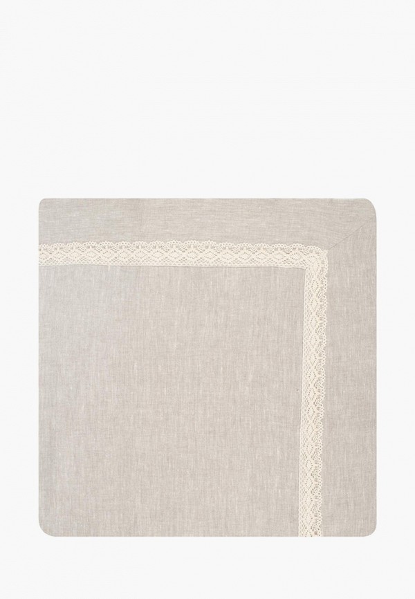 Bellehome Скатерть - Laces Natural с кружевом 157х157 лен - фото 2