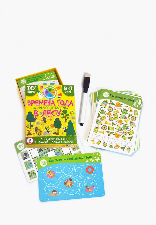 Дрофа-Медиа Игра настольная - IQ Box. Развивающие карточки. Времена года. В лесу - фото 2