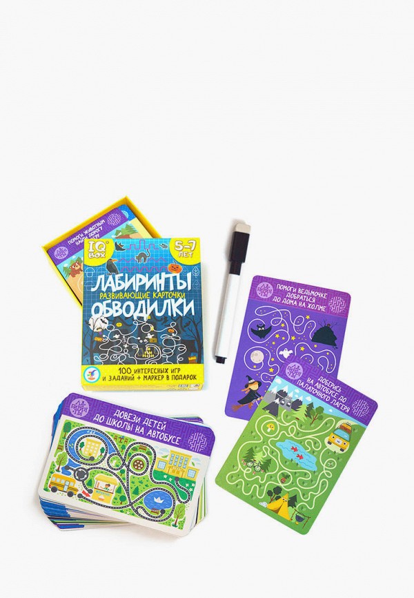 Дрофа-Медиа Игра настольная - IQ Box. Развивающие карточки. Лабиринты. Обводилки - фото 2