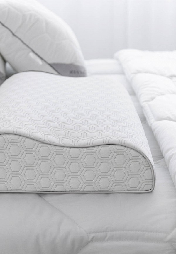 Подушка анатомическая Soft Silver 60х40х10 см, Антибактериальная