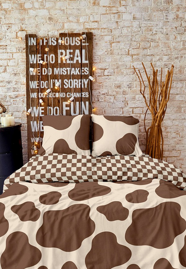 Crazy Getup Постельное белье 2-спальное - 70х70 Beige Cow - фото 2