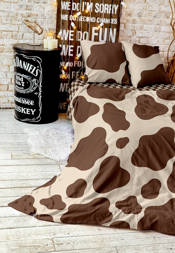 Crazy Getup Постельное белье 2-спальное - 70х70 Beige Cow - фото 1
