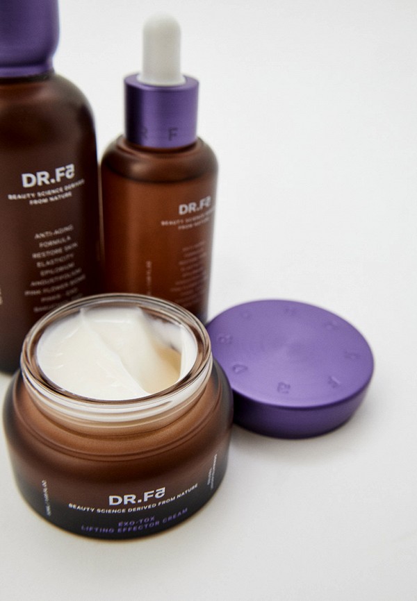 Dr.F5 Набор для ухода за лицом - с бакучиолом, Дневной лифтинг-серум DR.F5 EXO-TOX 50 мл + Лифтинг крем DR.F5 EXO-TOX 50 мл + Уплотняющий тонер DR.F5 EXO-TOX 120 мл + Лифтинг маска двойного действия с коллагеном DR.F5 23г х 5шт. - фото 2