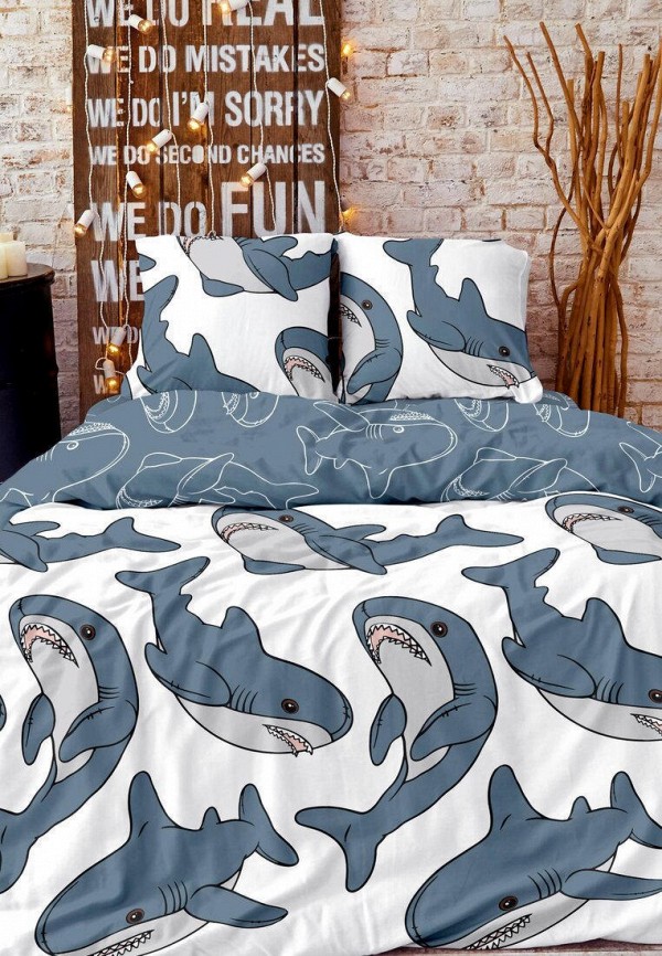 Crazy Getup Постельное белье 1,5-спальное - 50х70 Plush Sharks - фото 3