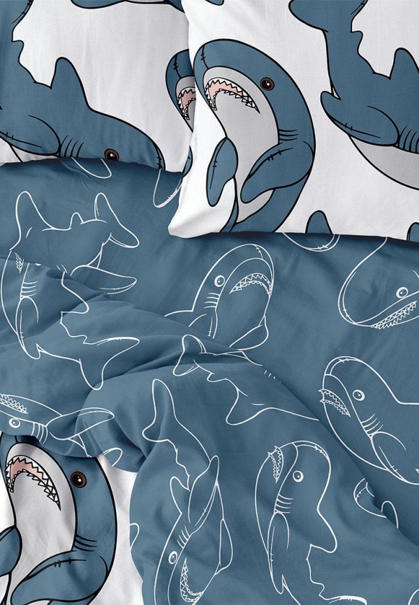 Crazy Getup Постельное белье 1,5-спальное - 50х70 Plush Sharks - фото 4
