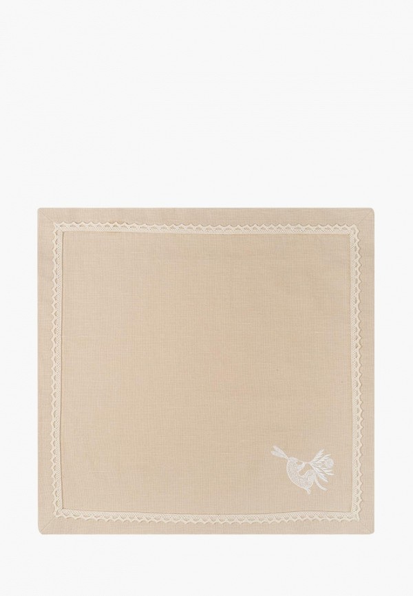 Bellehome Комплект салфеток сервировочных - Easter bunny nude с вышивкой 4 шт. хлопок/лен - фото 2