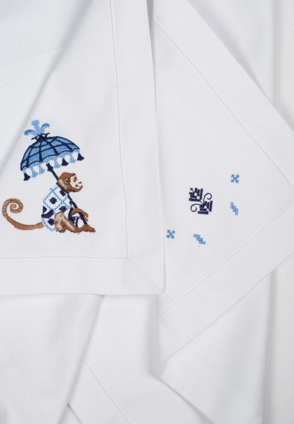 Bellehome Комплект салфеток сервировочных - French monkey с вышивкой 4шт. Хлопок - фото 3