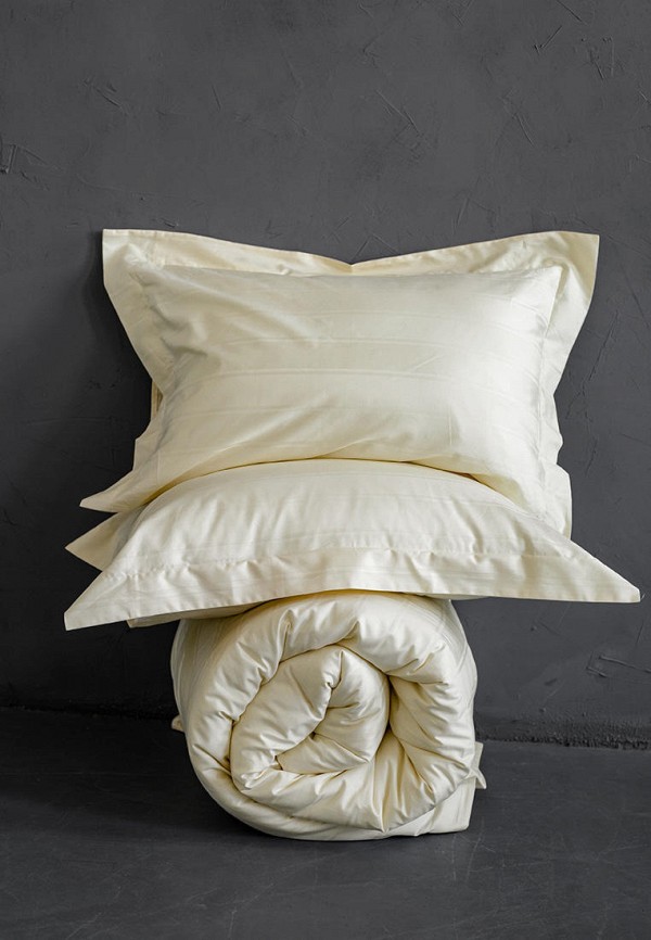 Bellehome Постельное белье Семейное - Винсент Cream, страйп-сатин 400 TC - фото 4