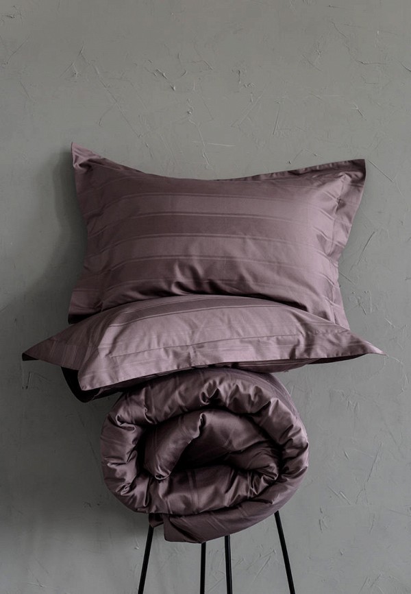 Bellehome Постельное белье Семейное - Винсент Chocolate, страйп-сатин 400 TC - фото 5