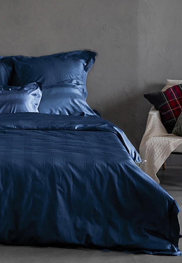 Bellehome Постельное белье Семейное - Винсент Navy, страйп-сатин 400 TC - фото 2