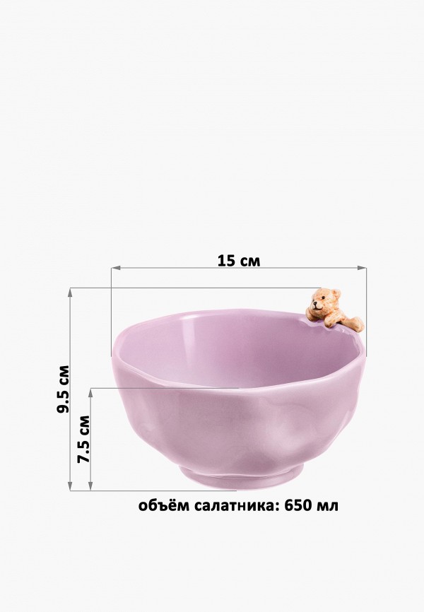 Elan Gallery Салатник - 650 мл 17х15х9,5 см Медвежонок - фото 2