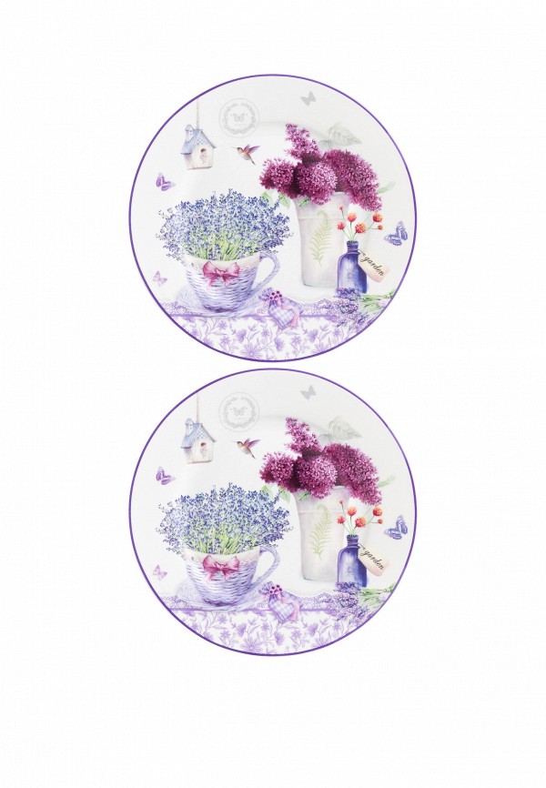 Elan Gallery Набор тарелок - 2 предмета 19х19х2 см Лаванда - фото 1