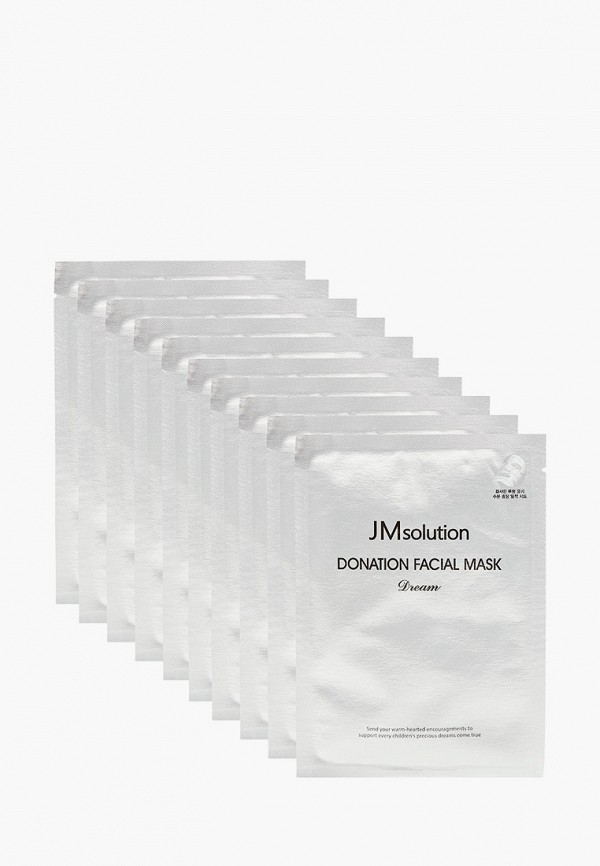 JMsolution Маски для лица 10 шт. - Набор масок для лица с комплексом гиалуроновых кислот и пептидов, 10 шт х 37 мл. - фото 1