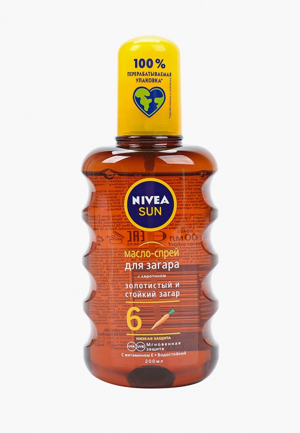 Масло для загара Nivea С каротином "Золотистый и стойкий загар" SPF 6 ...