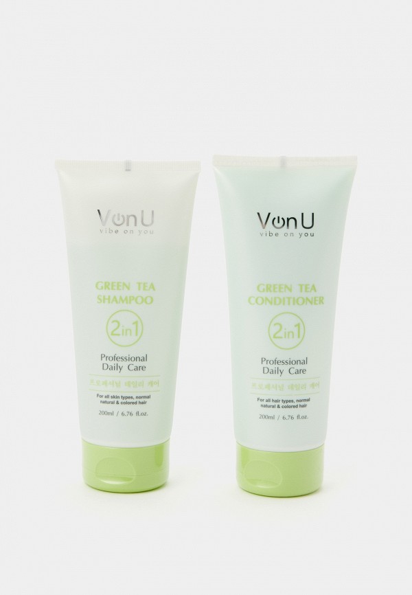 Von U Набор для ухода за волосами - шампунь и кондиционер, 200 мл + 200 мл - фото 1