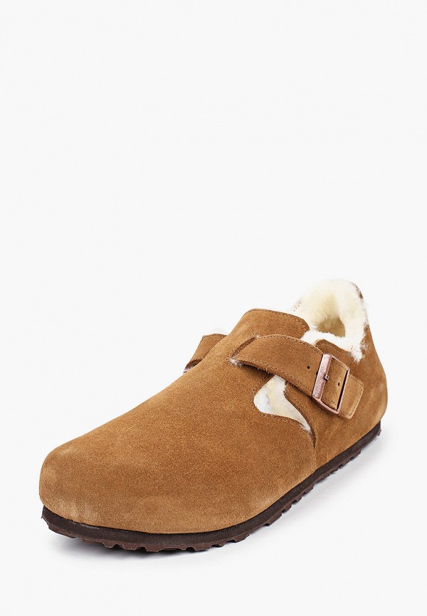 Ботинки Birkenstock London VL Shearling Tea N, цвет: коричневый,  MP002XU03FT1 — купить в интернет-магазине Lamoda