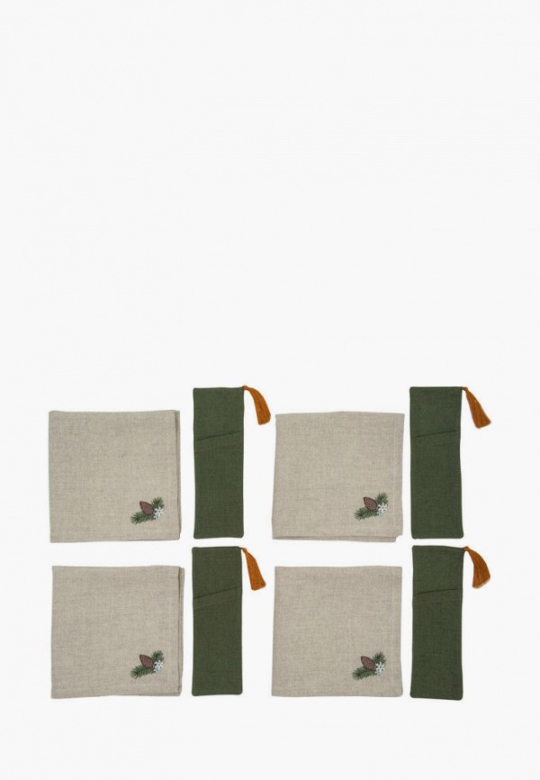 Семейные ценности Набор кухонного текстиля - Шале                         (салфетки сервировочные 4 шт. и куверты 4 шт. ) Коллекция Зимняя сказка - фото 1