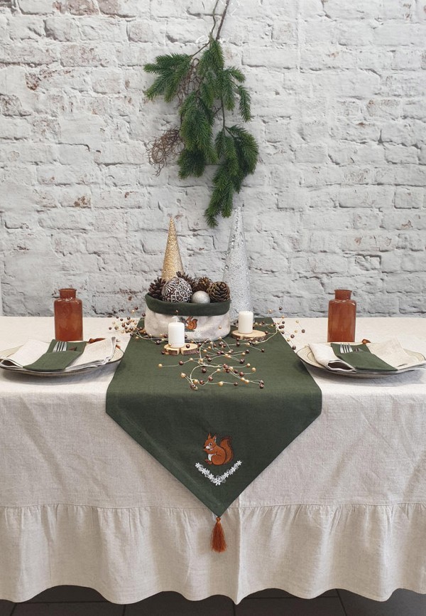 Семейные ценности Набор кухонного текстиля - Шале                         (салфетки сервировочные 4 шт. и куверты 4 шт. ) Коллекция Зимняя сказка - фото 5