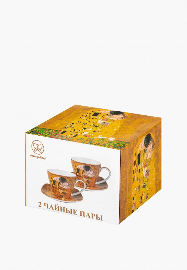 Elan Gallery Набор чайных пар - 4 предмета 250 мл 11,5х9х7,5 см Поцелуй - фото 6