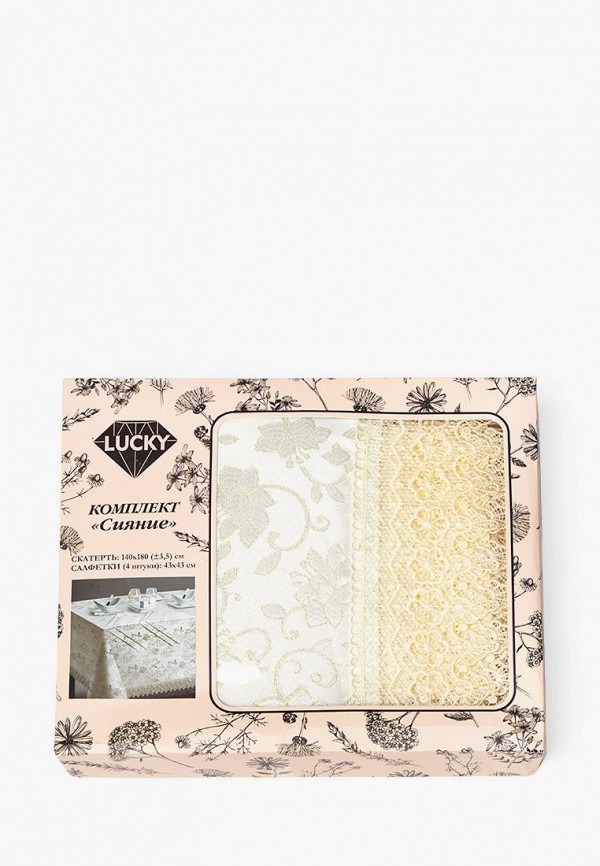 Lucky Набор кухонного текстиля - "Сияние", скатерть 140х180 см + 4 салфетки 43х43 см - фото 4