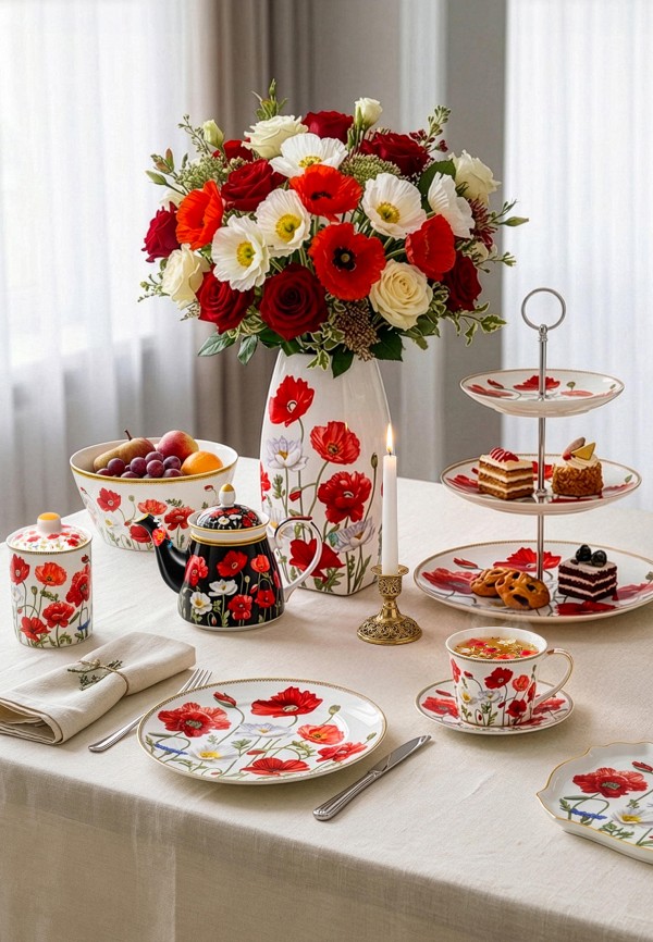 Elan Gallery Салфетница - 14,5х4,5х7,5 см Маки - фото 4